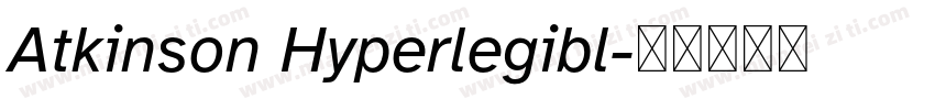 Atkinson Hyperlegibl字体转换